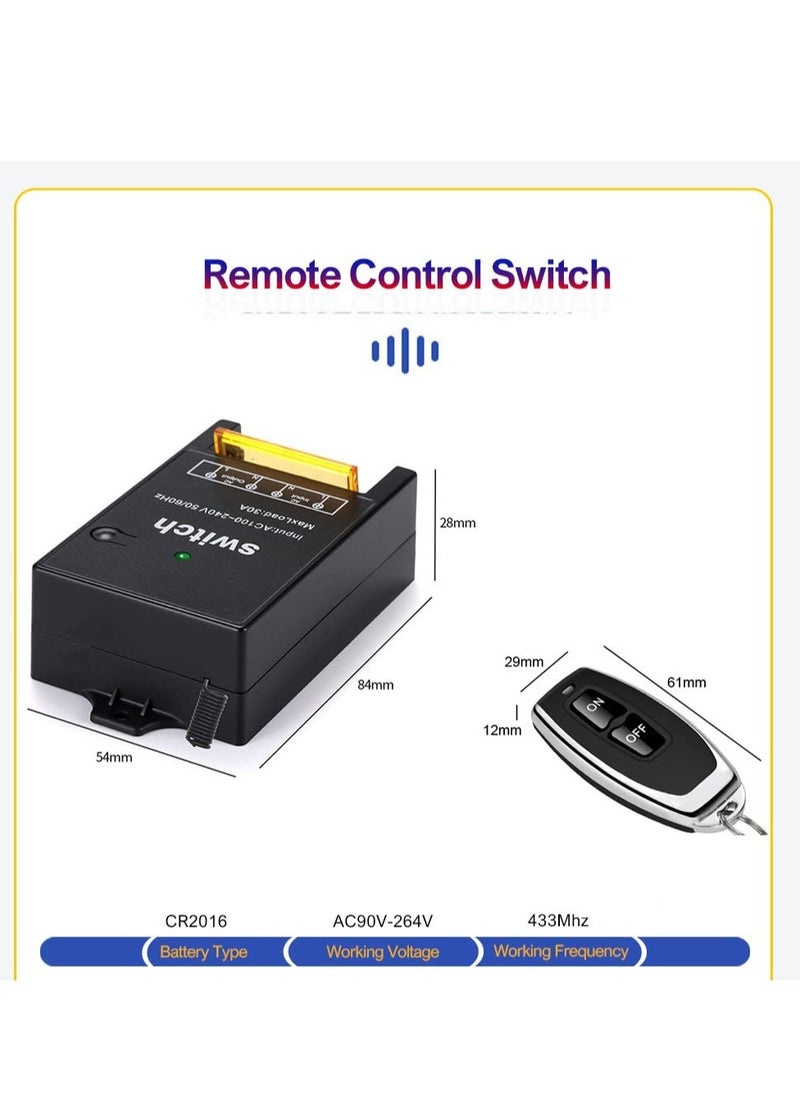 Excefore - Remote Control Switch, Wireless Remote Switch, with Wireless Relay Switch for Pump, for Wireless Switch On Off for Lights,Pump,dust Collector and Electrical Equipment, with 328ft Long Range - Image 1