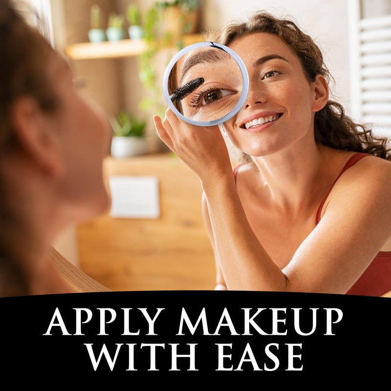 ميرورفانا مرآة مكياج مكبرة بقوة 30 مرة من ميرورفانا - يمكن لصقها على مرآة مستحضرات التجميل المحمولة للغاية أثناء السفر للحصول على مكياج وعناية دقيقة مقاس 15.24 سم (كروم) - Image 5