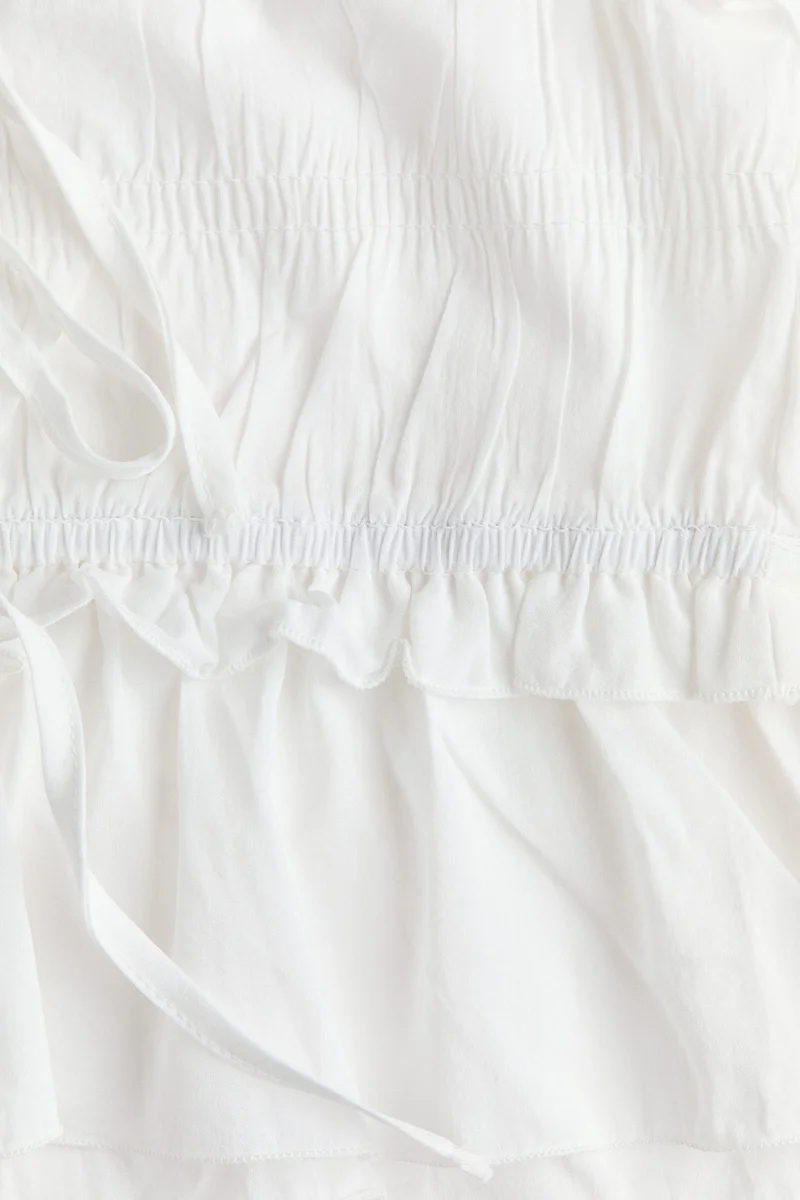 H&M Tie-detail smocked top