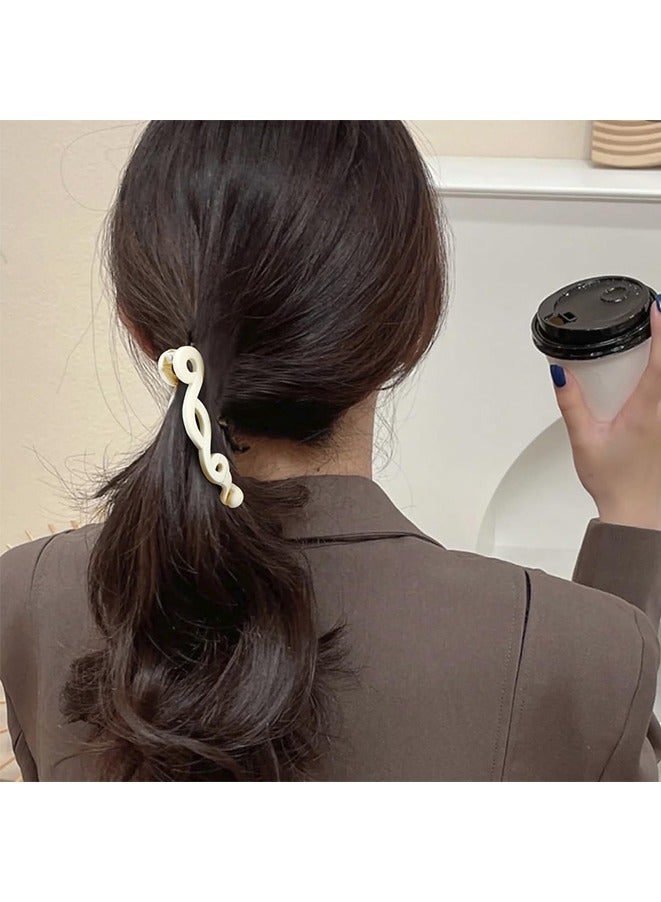 Generic 3PCS Mixed Curve Banana Clips Hair, Banana Hair Clips for Fine Thin Hair, Matte Strong Hold Ponytail Bun Holder,Barrettes Styling Accessories for Women Girls - Image 3