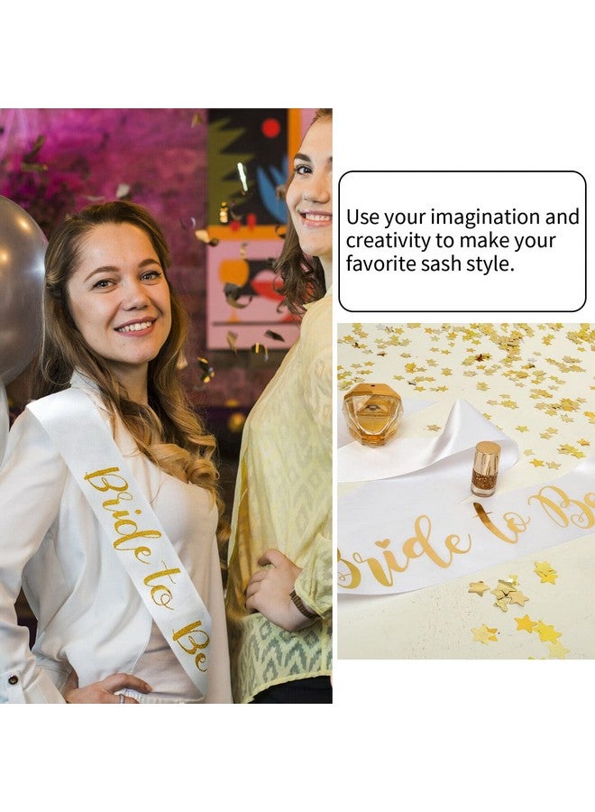 CIEHER Sash White Sash Blank Satin Sash Bride Sash Custom Sash Prom Court Sash Mommy to Be Sash Birthday Sash Bride to Be Sash Bachelorette Sash Graduation Sash Party Decorations Make Your Own - Image 3