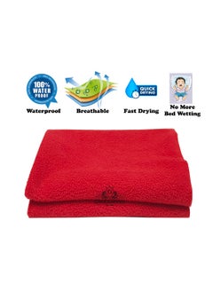 DREAMVIO DREAMVIO Cotton Extra Absorbent Waterproof Quick Dry Sheet for Baby Washable Mattress Bed Protector Sheet for Toddler Children Pack of 3 Large Size 100x140 cm Sky Blue Violet Red  - Image 4