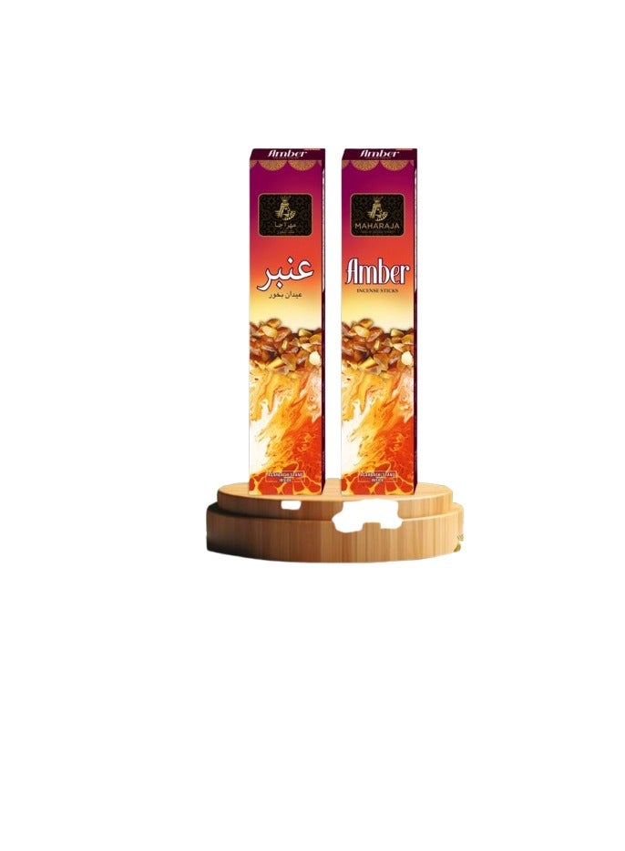 Maharaja Amber Premium Incense Sticks, 100 Sticks per Pack, Pack of 6
