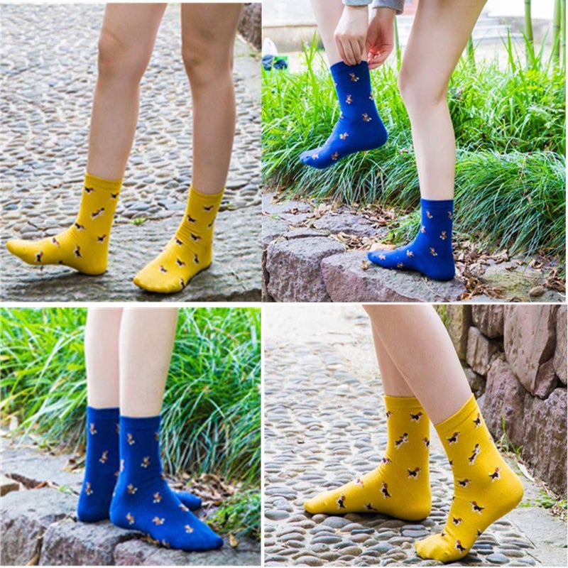 Losa Kute Womens Crew Socks for Women Cute birthday Gifts Slouch boot Funny Fun Cotton Girls Ladies Novelty crazy cool girlfriend gift Sock Size 7-9 Women's Dress Long Soft Cotton Socks X1-dolphin918 - Image 2