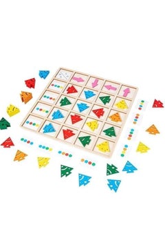 Cognitive Direction Educational Board Game, Directional Learning Puzzle Set for Children, Colourful Wooden Pieces