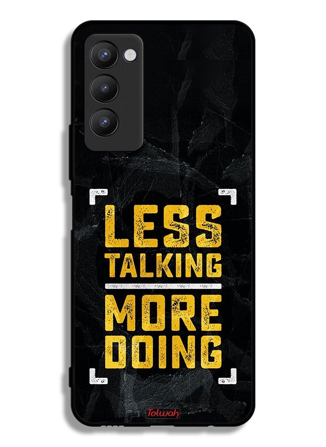 Tolwak - Tecno Camon 18 Protective Case Cover Less Talking More Doing - Image 1