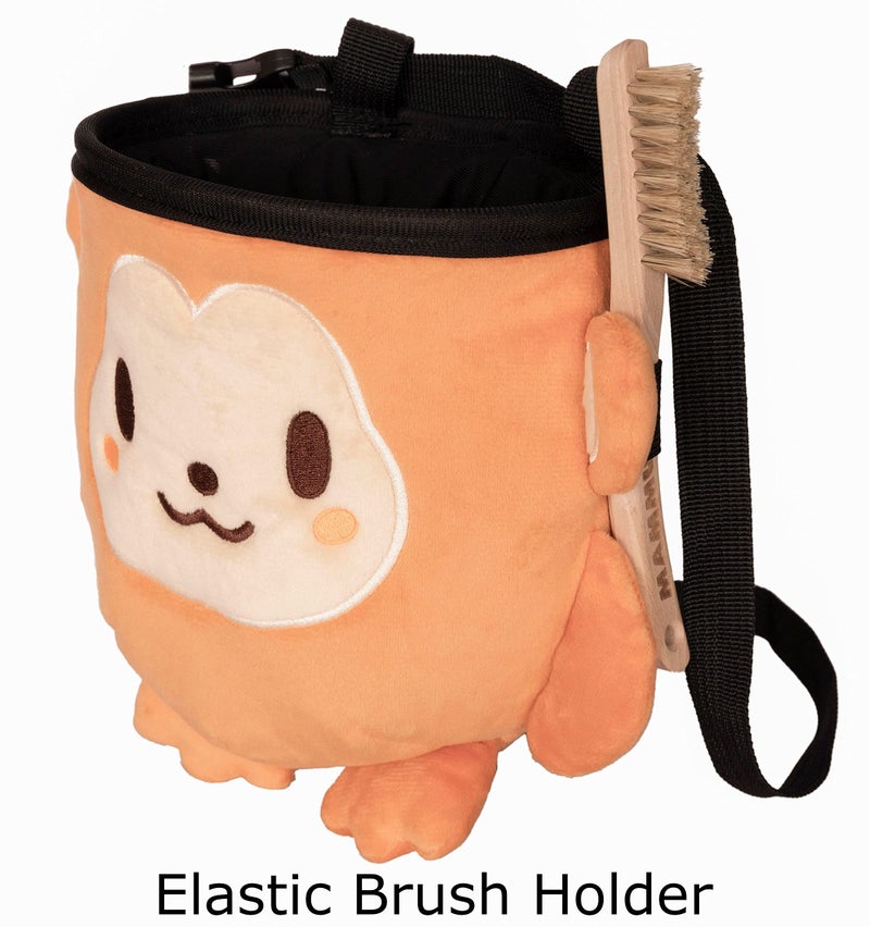 Rockbuddy Chalk Bag for Rock Climbing - Bouldering Chalk Bucket with Quick-Clip Belt, Zipper Pocket and Brush Holder - Monkey - Image 2