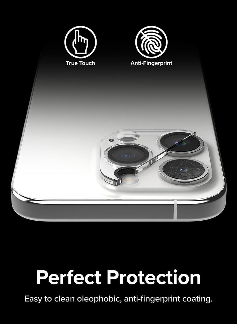 ELTRAZONE Camera Protector Glass [2 Pack] Compatible with iPhone 15 Pro Transparent HD Clear Full Adhesive Hard Tempered Glass Camera Lens Protector - Image 5