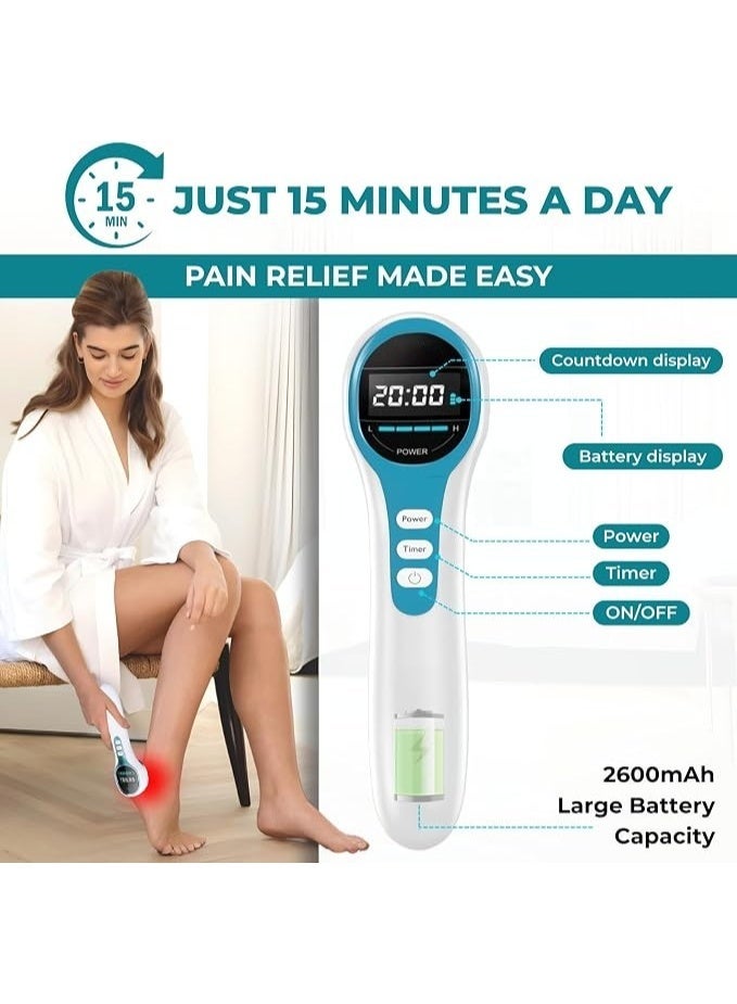 Medical-grade cold laser therapy device (808nm near-infrared semiconductor laser wand)—suitable for knee, elbow, and muscle pain. - Image 5