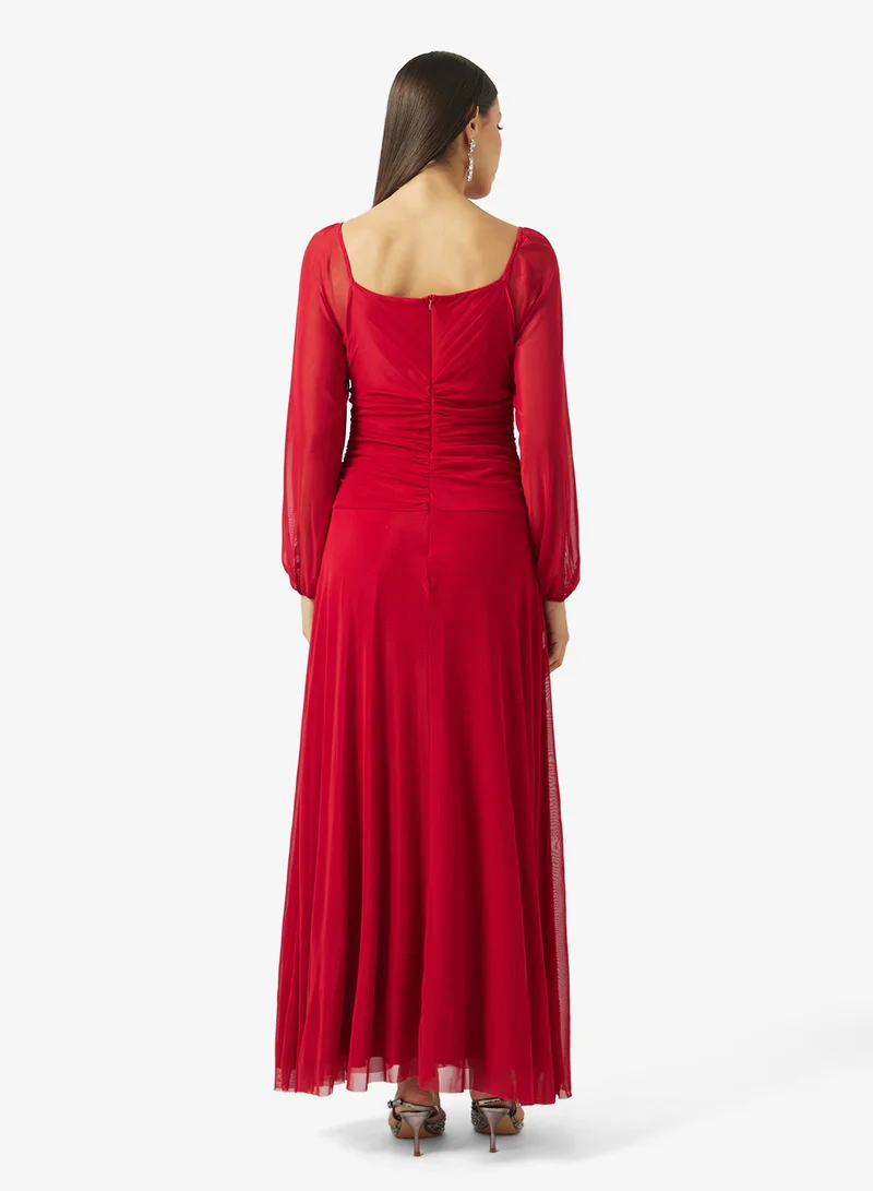 ELLA Ruched Mermaid Cut Dress
