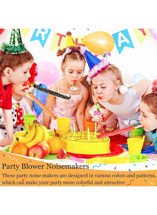 Organizer 25 Pcs Party Blower Colorful Blowouts Noisemakers Birthday Blowouts Whistles for Party Favors (Colorful Paper Roll) - Image 4