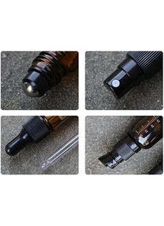 ECVV 3Pcs Essential Oil Roller Bottles Brown Glass Spray Bottles 10Ml Empty Refillable Glass Dropper Bottles For Skincare 1*Roll On Bottle 1*Spray Bottle 1* Dropper Bottle  - Image 4