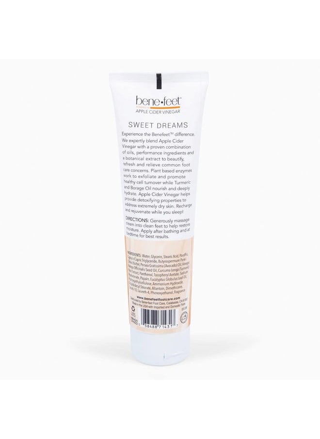 Benefeet - Sweet Dreams Overnight Foot Repair - Night Cream for Detox, Moisturize & Soften Dry Cracked Skin, With Apple Cider Vinegar, Turmeric & Borage Oil, 4oz - Image 1