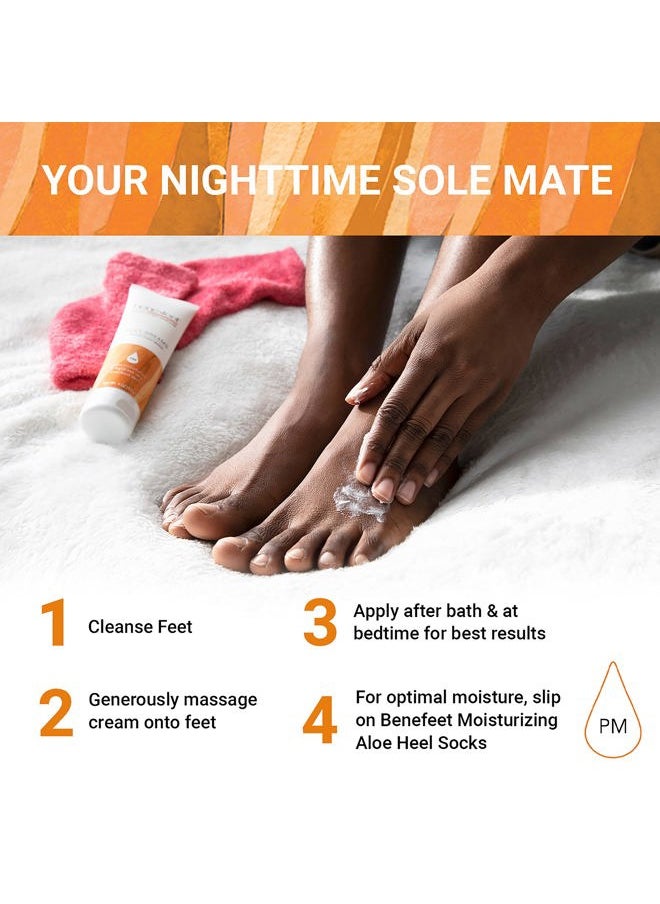 Benefeet - Sweet Dreams Overnight Foot Repair - Night Cream for Detox, Moisturize & Soften Dry Cracked Skin, With Apple Cider Vinegar, Turmeric & Borage Oil, 4oz - Image 1