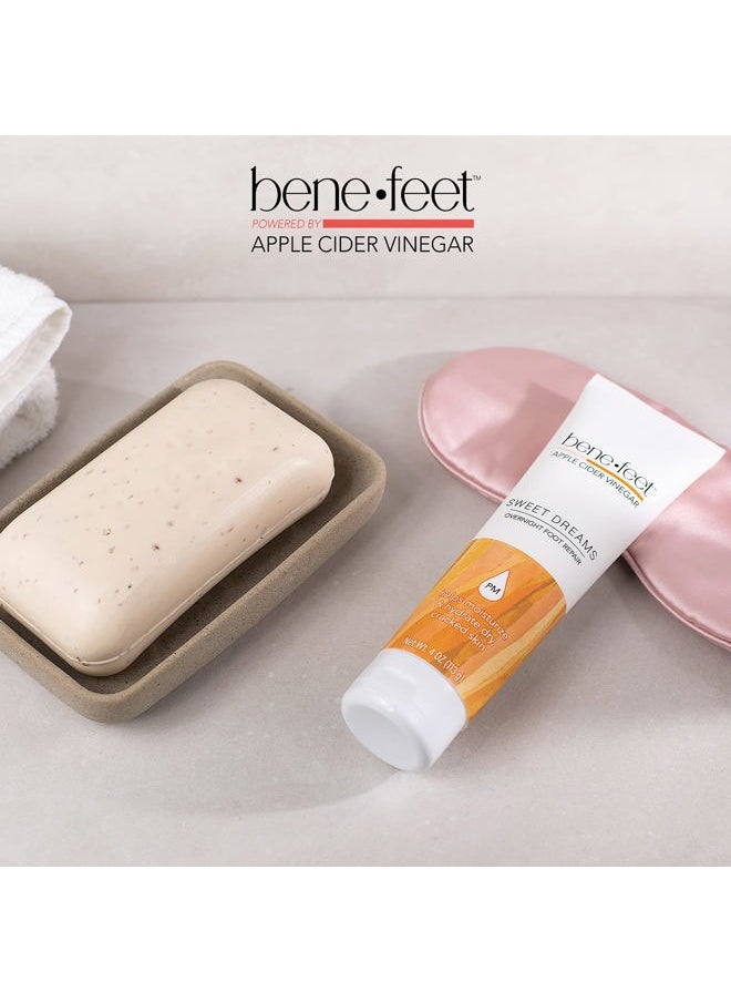 Benefeet - Sweet Dreams Overnight Foot Repair - Night Cream for Detox, Moisturize & Soften Dry Cracked Skin, With Apple Cider Vinegar, Turmeric & Borage Oil, 4oz - Image 1