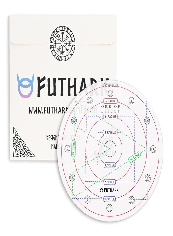 Futhark DND AOE Spell Template: Cast with Precision with Spell Effect Marker Accessory for Dungeons & Dragons and All Tabletop RPGs - Image 5