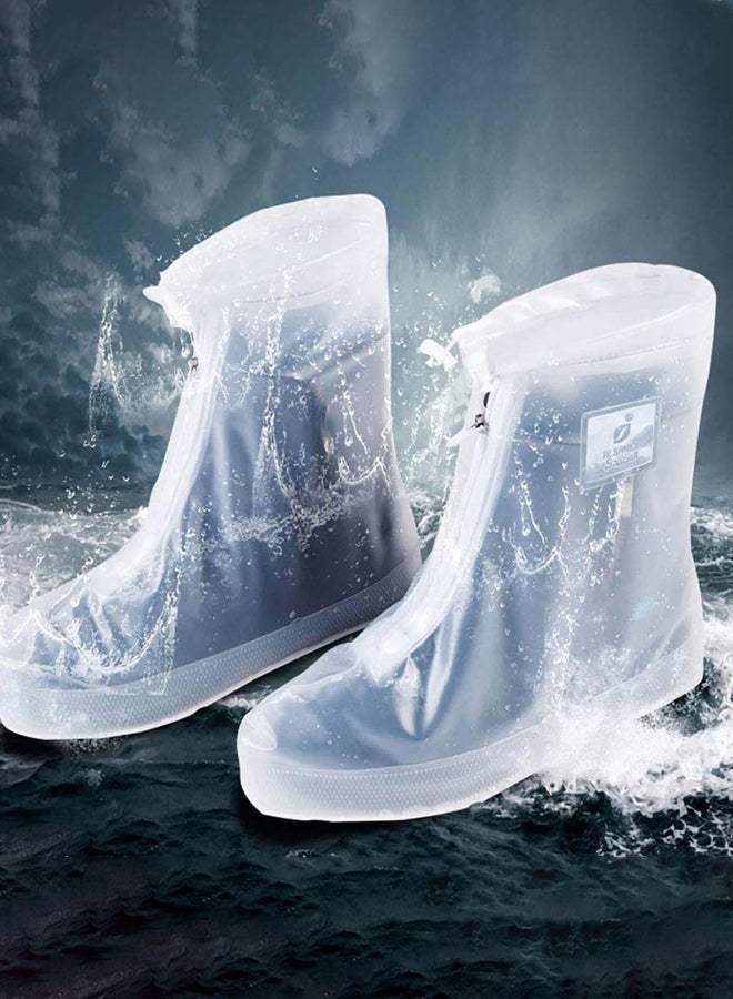 DPT غطاء حذاء للحماية من الماء والمطر، أبيض، مقاس 38:39 - Image 4