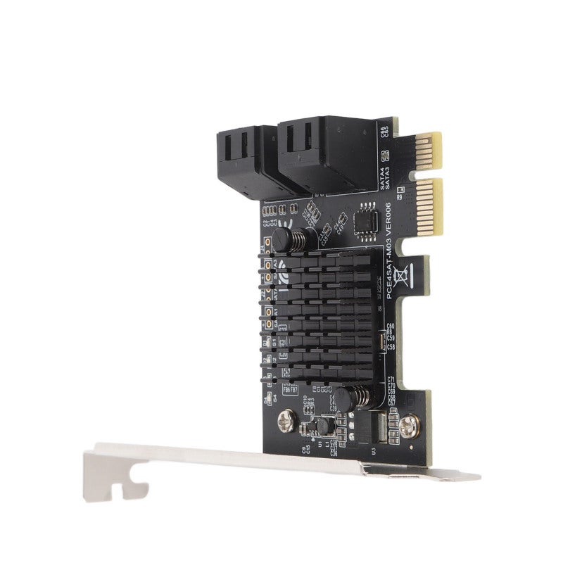 بطاقة توسعة PCIe Serial ATA بأربعة منافذ Marvell 88SE9215 - SATA 3.0 بسرعة نقل عالية تصل إلى 6.0 جيجابت في الثانية لأجهزة الكمبيوتر المكتبية - Image 2