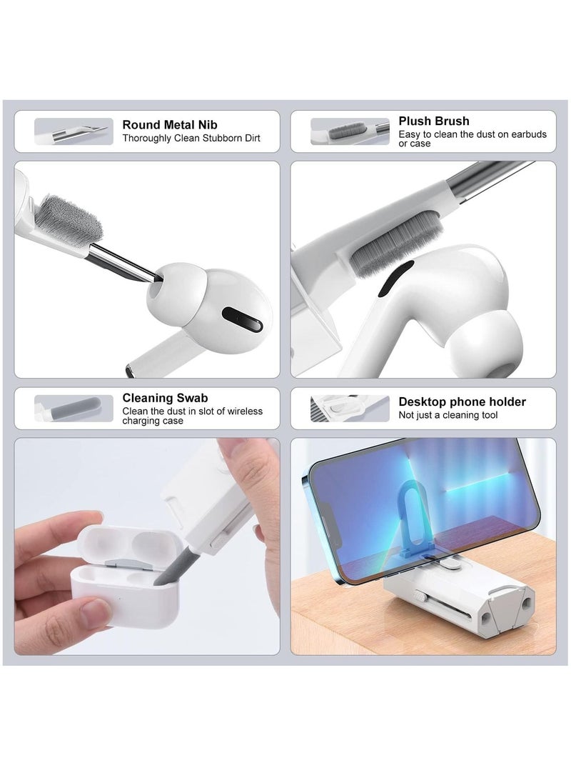 Arabest - 8-in-1 Electronic Cleaning Kit Keyboard Cleaning Kit, Keyboard Cleaning Kit, Portable Multifunctional Cleaning Tool for Pc Monitor/Phone/Laptop/Computer/Bluetooth iPhone (White) - Image 1