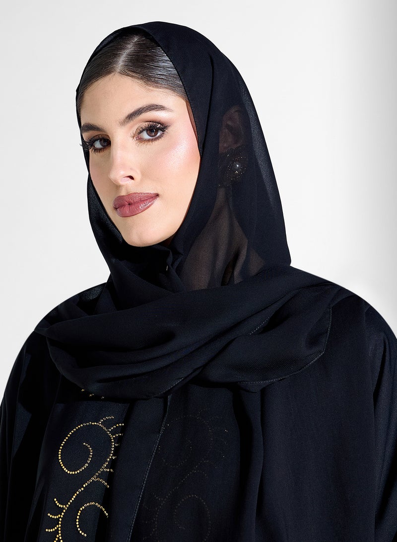 Khizana Embellished Abaya With Sheila  - Image 4