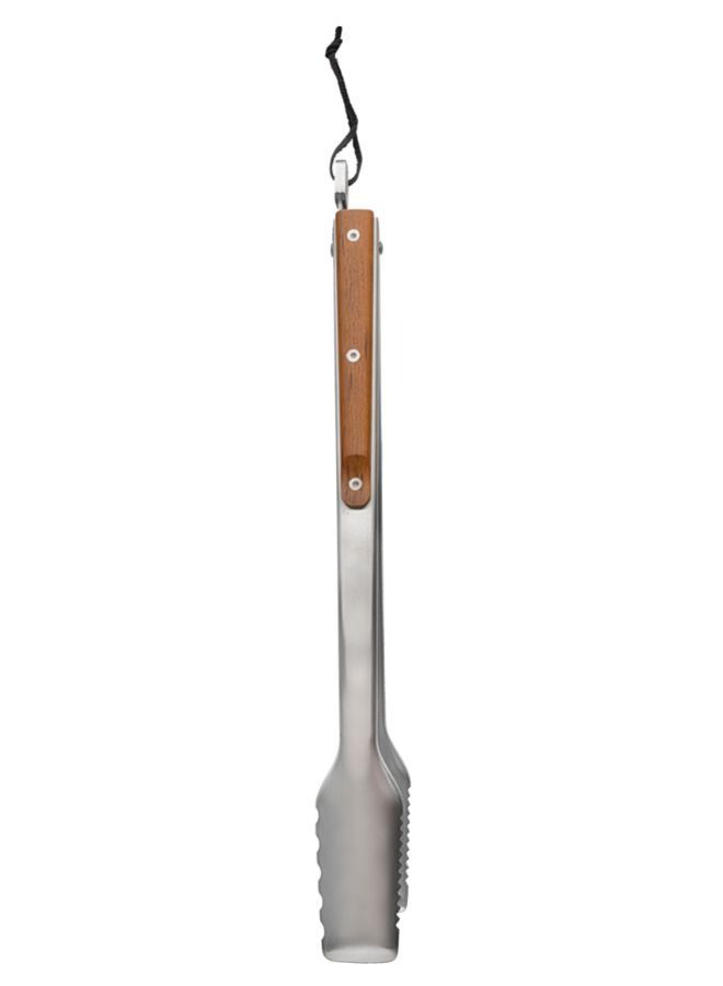 TRAEGER BBQ Tongs Accessory, Silver with Brown - Image 2