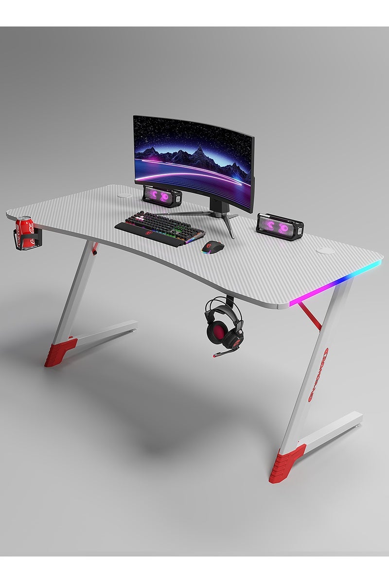 Luttec Gaming Table,Small Gaming Desk,Ergonomic PC Computer Desk,Computer Table with Carbon Fibre Surface, Kids Desk,Writing Study Desk or Home Office Desks,Ideal for Students and Gamers
