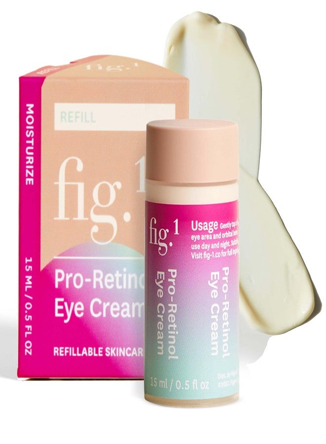 Fig.1 Pro Retinol Eye Cream Refill | Anti Aging For Wrinkles And Fine Lines | Hydrating Under Eye Cream For Dark Circles And Puffiness | Moisturizer For Women & Men, 15ml / 0.5 fl oz - Image 1