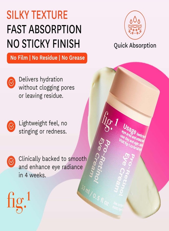 Fig.1 Pro Retinol Eye Cream Refill | Anti Aging For Wrinkles And Fine Lines | Hydrating Under Eye Cream For Dark Circles And Puffiness | Moisturizer For Women & Men, 15ml / 0.5 fl oz - Image 5
