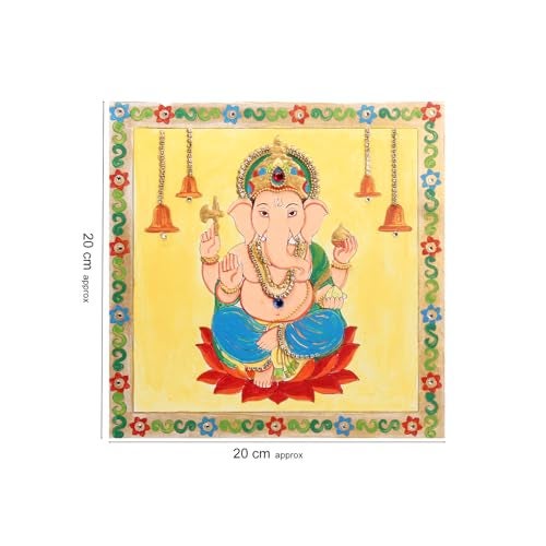 itsy-bitsy Itsy Bitsy DIY Paint by Numbers Kit | Ganesha Painting Set with Pre-Printed Canvas| Acrylic Paints & Decorations | 8x8 inch | Table Decor | Craft for Kids & Adults - Image 2