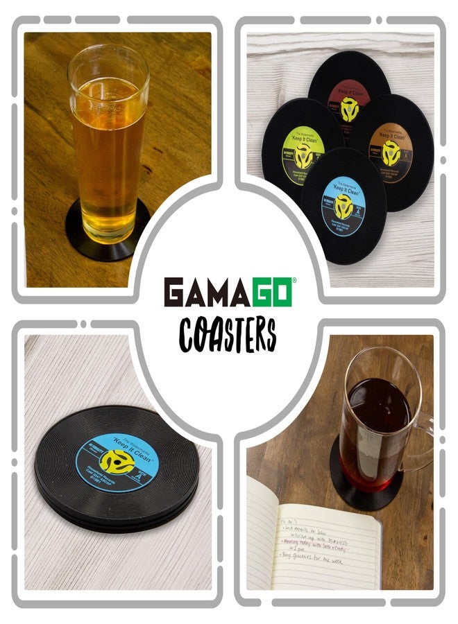 GAMAGO 45 Record Coasters - Funny Coasters - Fun for Decorations - Coasters for Drinks - Great Party Bar and Gift Idea - Image 5