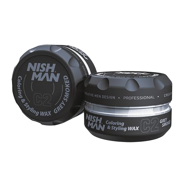 nishman Hair Premium Coloring Wax C2 Smokedv Grey