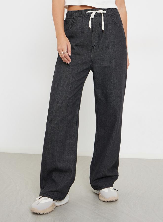 Styli Women Grey Wide Leg Jeans - Image 2