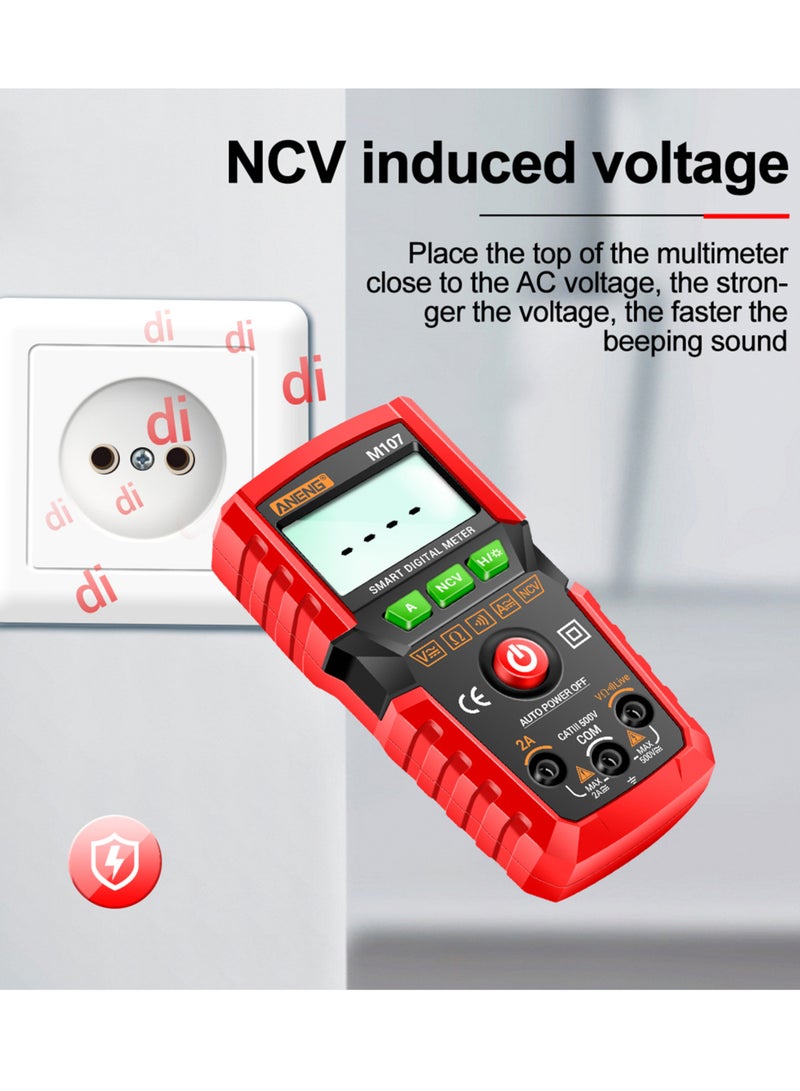 ANENG M107 Smart Digital Multimeter 4000 Counts NCV Universal Meter Handheld Multifunctional Tester Voltmeter Ammeter - Image 4