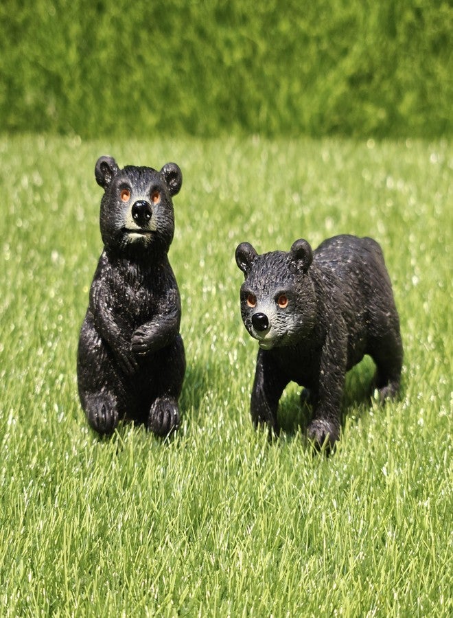 ARUNA DECOR Miniature Bear Family with Tree Figurine for Garden Decor | PVC Mini Animals for Fairy Garden, Terrarium & Dollhouse Decoration | Cute Mini Showpiece for Home & Gifting - Image 4