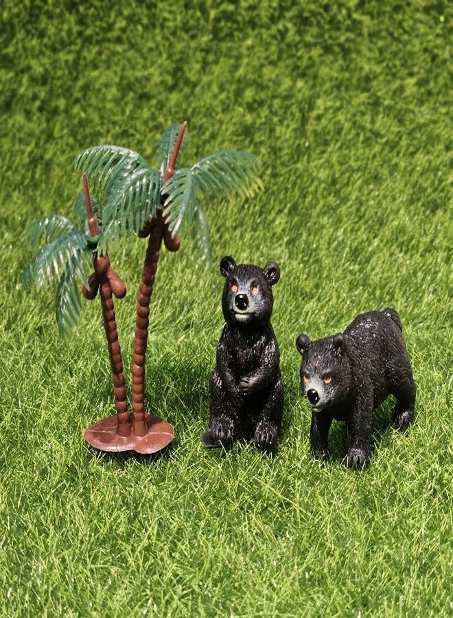 ARUNA DECOR Miniature Bear Family with Tree Figurine for Garden Decor | PVC Mini Animals for Fairy Garden, Terrarium & Dollhouse Decoration | Cute Mini Showpiece for Home & Gifting - Image 3