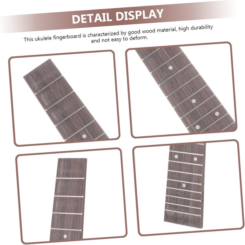 Abaodam Wooden Ukulele Fretboard Frets for Acoustic Guitar Replacement and Practical Guitar Accessory for Musicians - Image 3