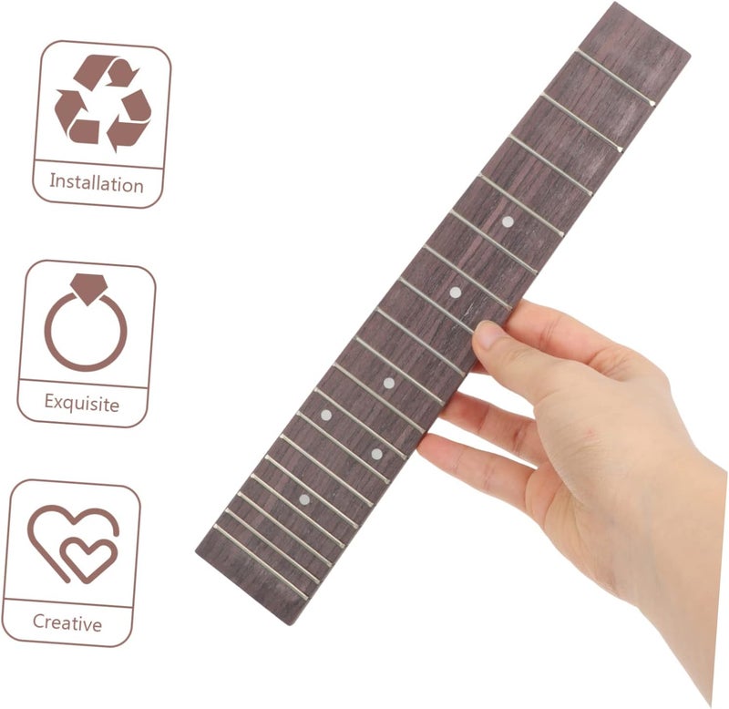 Abaodam Wooden Ukulele Fretboard Frets for Acoustic Guitar Replacement and Practical Guitar Accessory for Musicians - Image 2