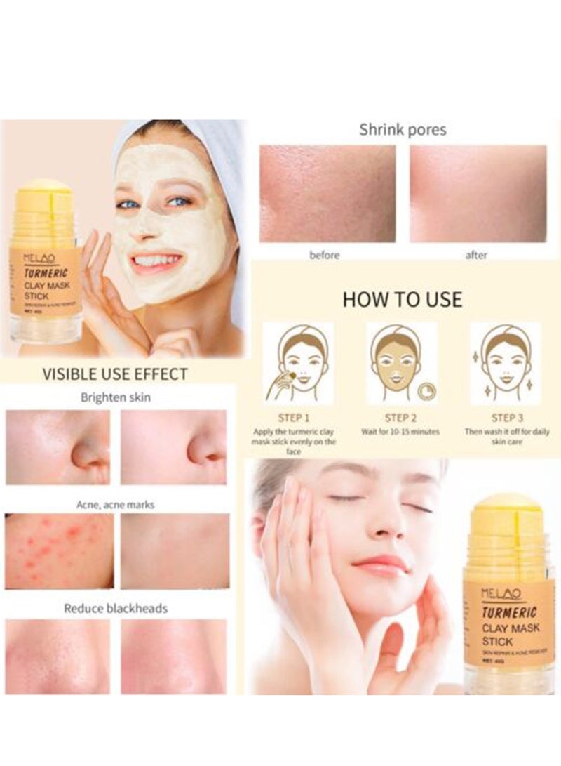 ميلاو قناع طين الكركم، مزيل حب الشباب لإصلاح البشرة - Image 4