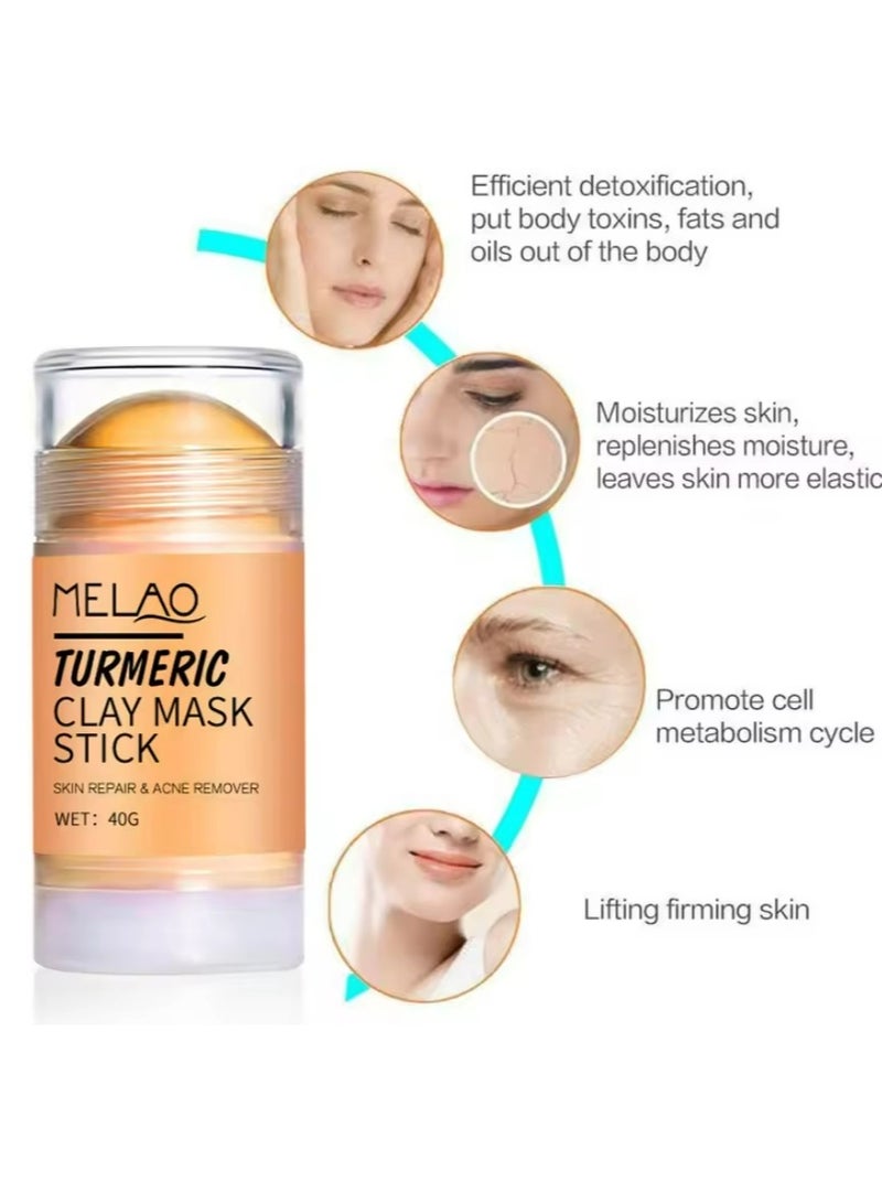 ميلاو قناع طين الكركم، مزيل حب الشباب لإصلاح البشرة - Image 3