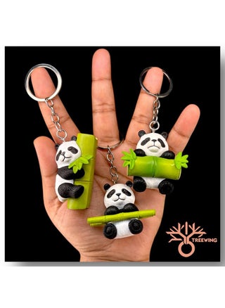 TREEWING Cute Keychains and Keyrings Panda With Bamboo Keychains for Cars Bikes Home Keys Detailed Keyrings Set For Gifting and ShowpieceKeychains MultiDesign Panda - pzsku/ZD6810562EC2399673099Z/45/1745820982/56220c78-1613-4427-ac45-326a2d5947fc