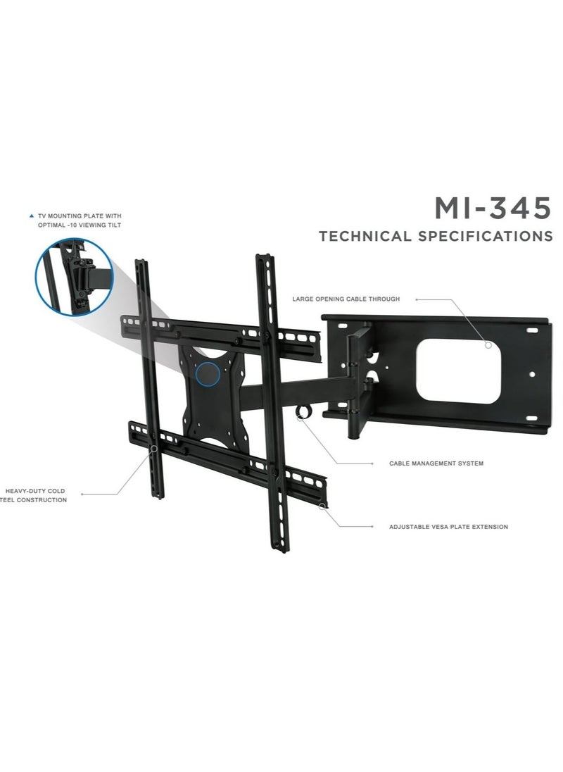 JAJEEK "Full Motion Articulating TV Wall Mount for 32"-70" Plasma, LED, LCD Screens – Supports Up to 100 lbs, VESA 600x400, Tilt, Swivel, Extend, Compress" - Image 3