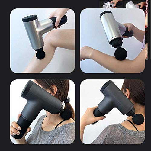 Yetli Deep Tissue Massage Gun for Athletes – FH-320 Handheld Percussion Muscle Massager with 6 Speed Levels & 4 Massage Heads for Pain Relief and Recovery - Image 3
