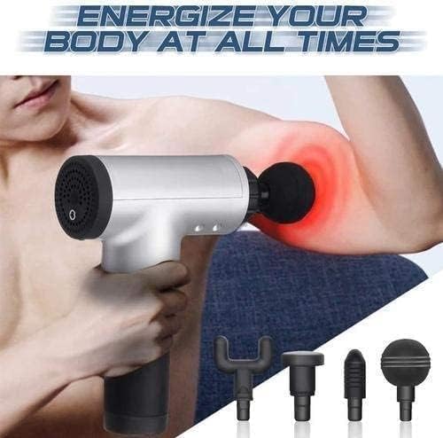 Yetli Deep Tissue Massage Gun for Athletes – FH-320 Handheld Percussion Muscle Massager with 6 Speed Levels & 4 Massage Heads for Pain Relief and Recovery - Image 2