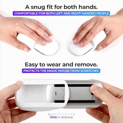 Ascrono Mouse Grip - Perfect Accessory for Apple Magic Mouse 2 - Ergonomic Grip, Enhanced Comfort, Optimal Control, and Added Protection in White - Image 5