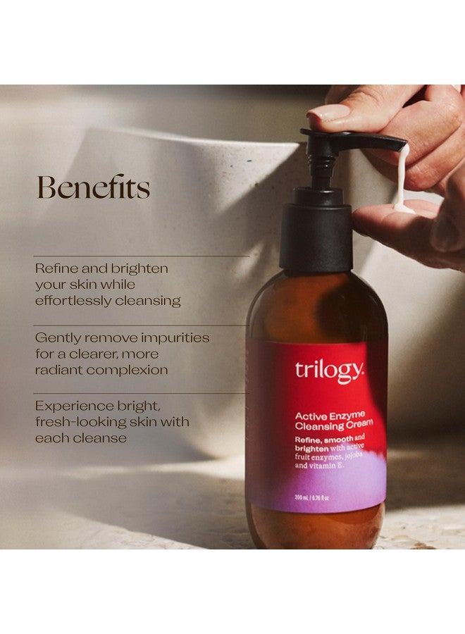 تريلوجي كريم التنظيف الإنزيمي النشط من تريولوجي، مقشر ومفتح، 6.76 أونصة سائلة - Image 3
