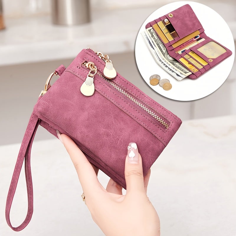 MIYIN Women's Vintage Mini Wallet with Wrist Strap - Image 1