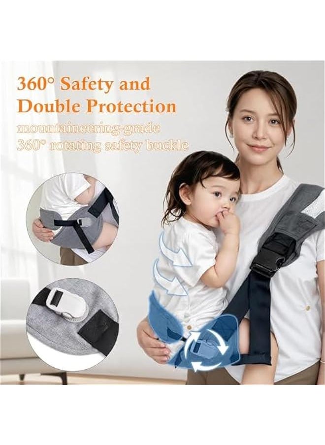 ميكسد KASTWAVE Portable Toddler Carrier, Baby Carrier Newborn to Toddler-Adjustable Baby Sling Carrier,Toddler Carrier for 25-60lbs,Comfortable Toddler Sling for Hands-Free Carrying  - Image 3