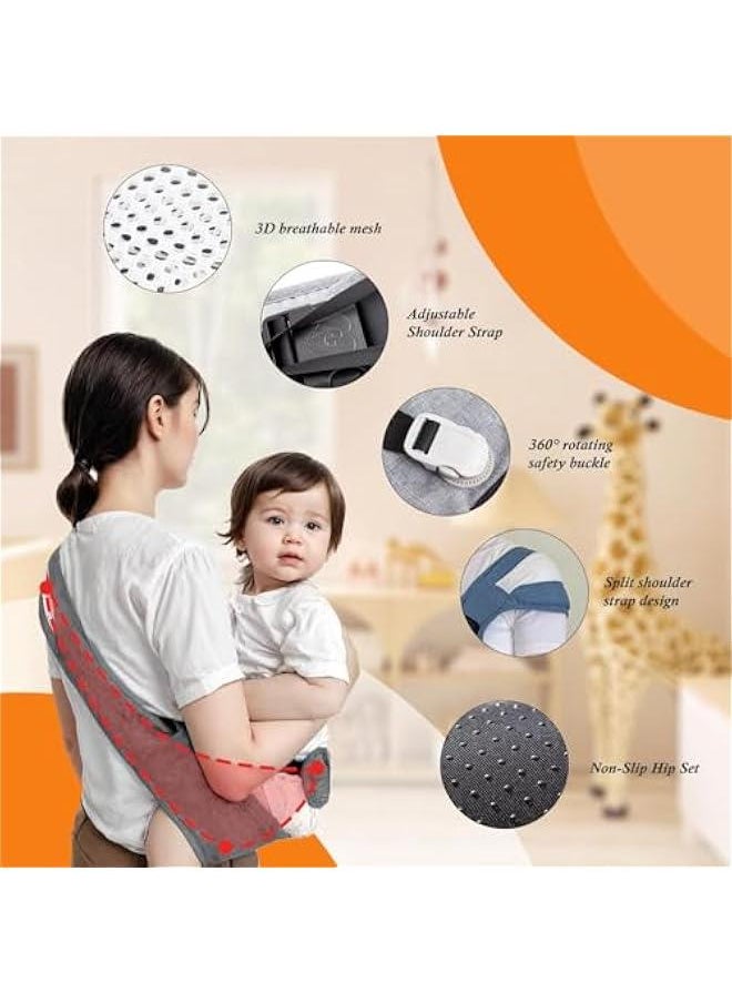 ميكسد KASTWAVE Portable Toddler Carrier, Baby Carrier Newborn to Toddler-Adjustable Baby Sling Carrier,Toddler Carrier for 25-60lbs,Comfortable Toddler Sling for Hands-Free Carrying  - Image 4