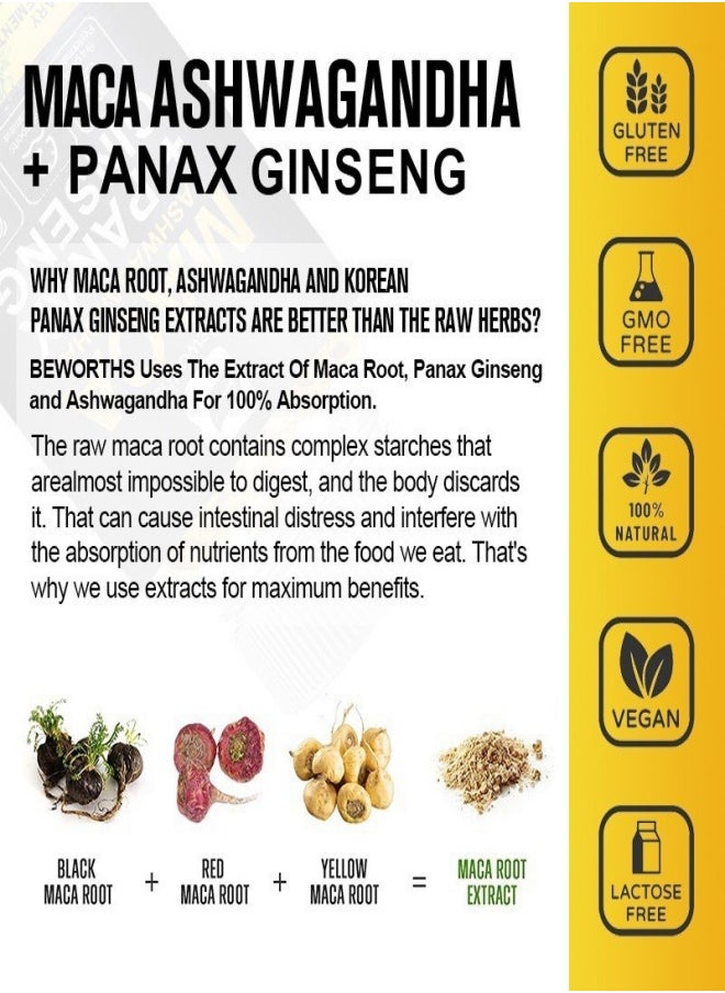 Macal - Maca Ginseng Capsules for strengthening the body and improving endurance - 120 capsules - Image 1
