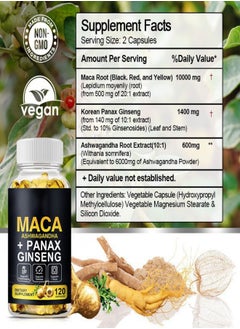 Macal Maca Ginseng Capsules for strengthening the body and improving endurance - 120 capsules  - Image 3